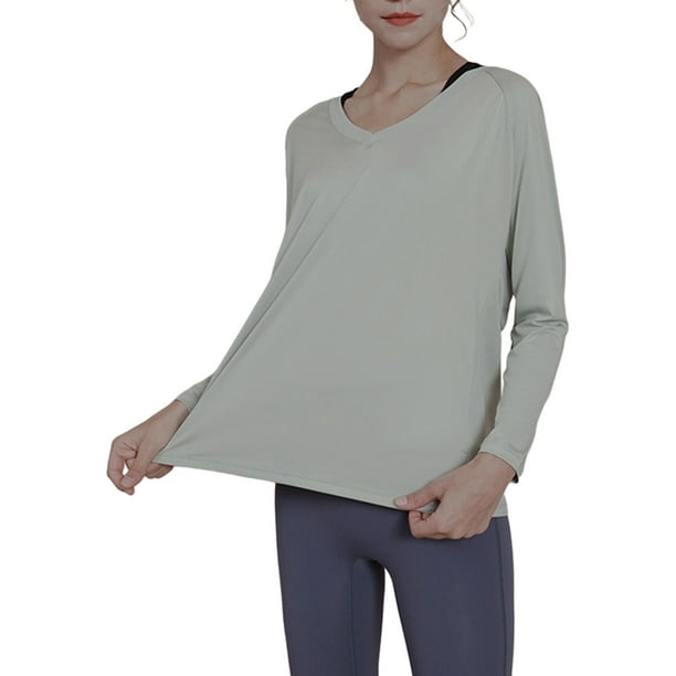 Women Mesh Stitching Long Sleeve Sports T-Shirt Yoga Fitness Training Sportswear
